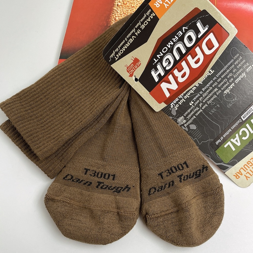 Unisex NDarn Tough Vermont Life Style Merino Wool Crew Socks light cushion